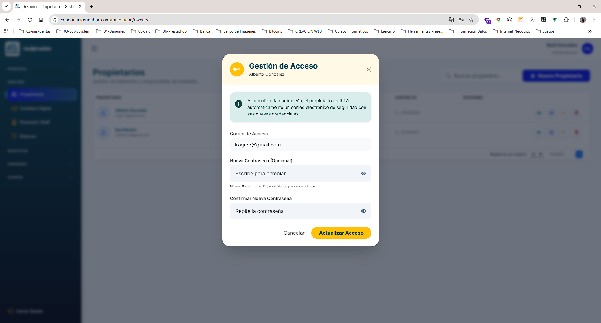 Gestion de acceso