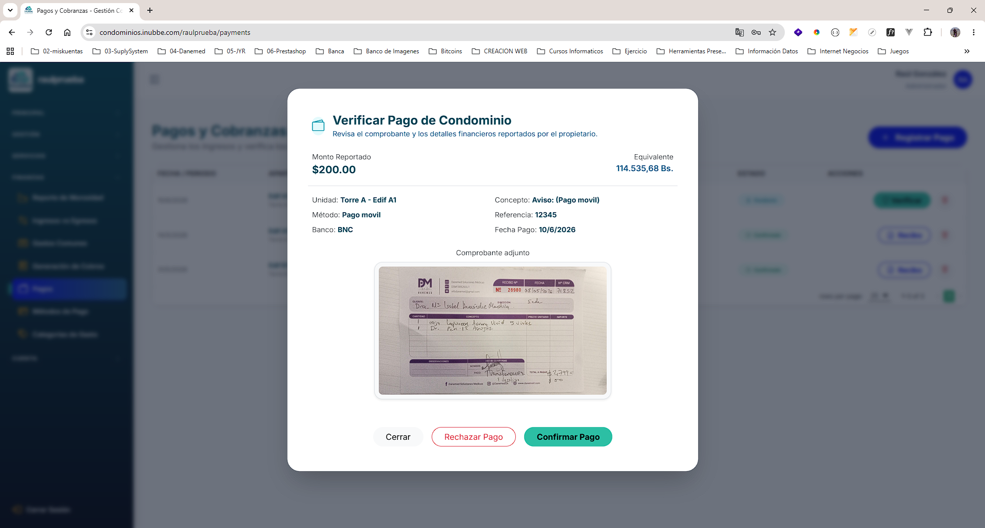 Verificación de pago